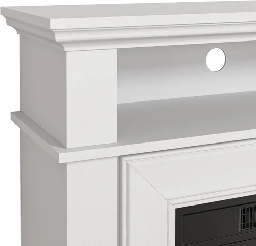 Vista 4 de FESTIVITY Mantel independiente de 36 pulgadas con inserto de chimenea eléctrica de 18 pulgadas para sala de estar y dormitorio, efecto realista