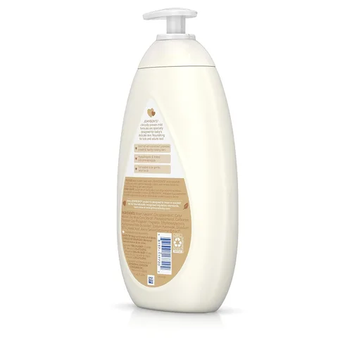 Vista 8 de Johnson's Loción corporal hidratante para bebé con extracto de vainilla y avena para piel seca, 27.1 onzas líquidas