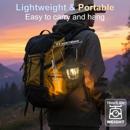 Vista 15 de Linterna de camping LED recargable, cobre