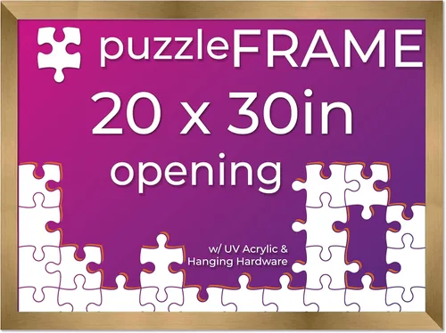 Vista 25 de Poster Palooza Kit de marco de rompecabezas de 11.25 x 38.25 pulgadas, el kit incluye hojas de pegamento para rompecabezas, marco de rompecabezas