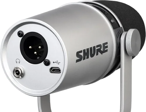 Vista 8 de Shure MV7 - Micrófono USB para Podcast para podcasting, grabación, transmisión en vivo y juegos, salida de auriculares integrada, micrófono dinámico