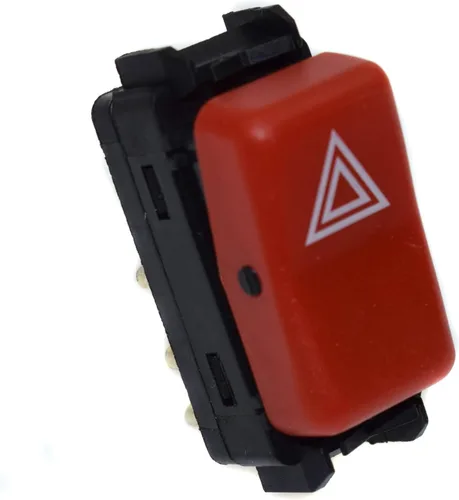 Vista 5 de eGang Auto Interruptor de luz de peligro de advertencia eléctrica 1248200110 para Mercedes-Benz C220 C280 190E 300D E500 E320 300E 1984-1995, rojo