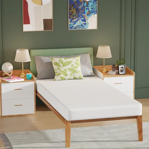 Vista 147 de PayLessHere Colchón matrimonial de espuma viscoelástica de gel de 12 pulgadas con tela suave transpirable y lavable, funda con cremallera, colchón