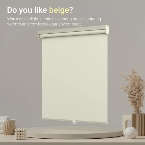 Vista 2 de Persianas enrollables opacas para ventanas, persiana enrollable color combinada, protección UV, persianas de tela con aislamiento térmico