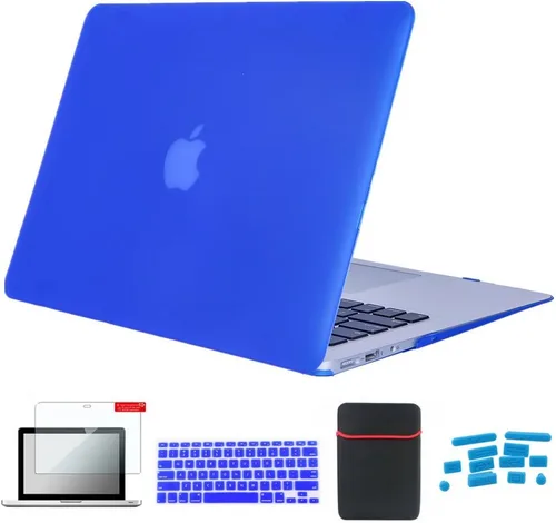 Vista 12 de Pack 5 en 1 de carcasa para MacBook Air, de Se7enline, de plástico duro, tacto suave, con protector de teclado de silicón, protector de pantalla