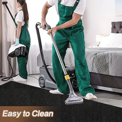 Vista 5 de Alfombras de pasillo de 2 x 2 pies con respaldo de goma, alfombras de pasillo para interiores y exteriores, color negro, se puede utilizar como