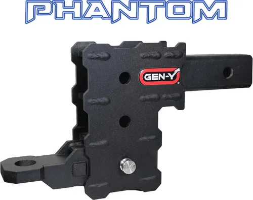 Vista 2 de GEN-Y Hitch Enganche de remolque con montaje de bola, pasador de bloqueo y clip para receptor de 2 pulgadas, caída y elevación de 4.5 pulgadas con 3