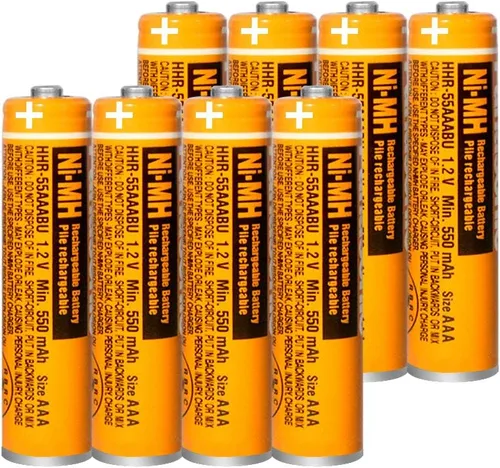 Vista 10 de Paquete de 6 pilas AAA recargables HHR-55AAABU NI-MH de 1,2 V para Panasonic 550 mAh batería para teléfonos inalámbricos