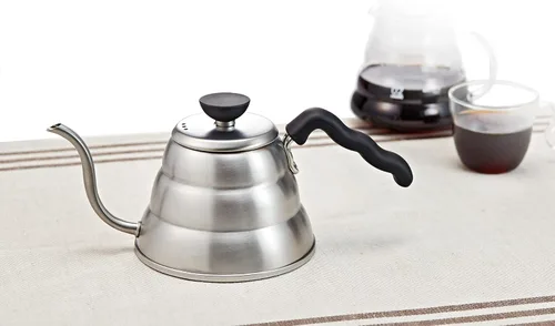 Vista 2 de Hario V60 "Buono" - Hervidor de café con cuello de cisne (1,0 L, acero inoxidable, plateado)