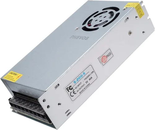 Vista 3 de Fuente de alimentación CC 5V 5A, adaptador transformador conmutador universal PHEVOS de CA 110/120 a CC 5V para modelos Raspberry PI, CCTV, radio