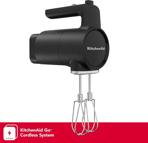Vista 2 de KitchenAid Go - Mezclador de mano inalámbrico - batería incluida, KHMR762, color negro mate