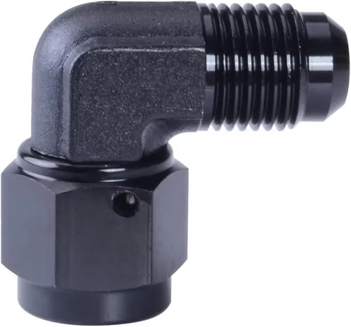 Vista 6 de Adaptador de montaje Espeeder An para mampara, aluminio anodizado, macho/hembra, 90 grados, color negro, Negro