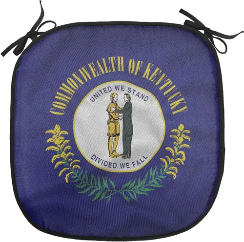 Vista 12 de Lunarable USA Chair Cushion Pad, American Cities Skylines Metropolis Architecture Sketch Style Hand Drawn Art Print, Seat Padding for Kitchen &