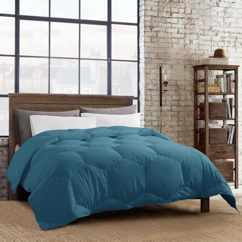 Vista 23 de Feather and Loom - Edredón alternativo para todas las estaciones, funda de microfibra suave y de fácil cuidado, relleno de fibra hipoalergénica