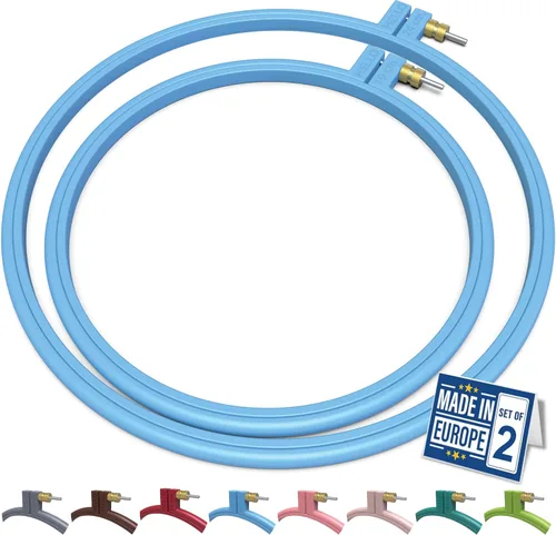 Vista 12 de Aro de bordado de plástico de Maker Susan, Serie Hello, aros de punto de cruz para principiantes, aro para punzón con aguja, marcos de bordado