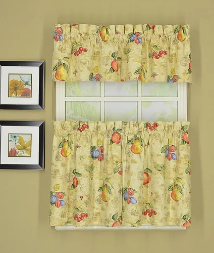 Vista 3 de Today's Curtain Orchard Kitchen - Cortina de tela de vela, 36 pulgadas, arena, 56 pulgadas de ancho x 36 pulgadas de largo