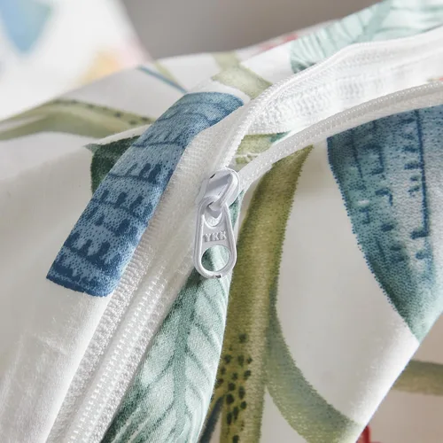 Vista 4 de YuHeGuoJi Juego de funda de edredón botánica tamaño Queen, 100% algodón egipcio, juego de 3 piezas, 1 funda de edredón con patrón de calabaza