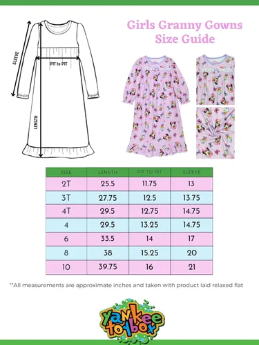 Vista 2 de Disney Minnie Mouse - Camisón de abuela para niñas pequeñas