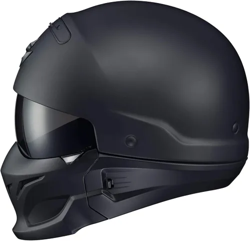 Vista 4 de ScorpionEXO Covert - Casco de motocicleta de cara abierta, media carcasa, modo 34, cubierta de boca intercambiable, aprobado por DOT, unisex