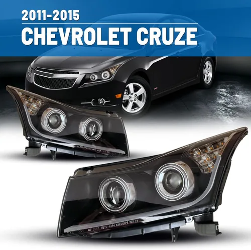 Vista 7 de AUTOWIKI Faros delanteros LED aptos para Chevy Cruze Chevrolet 2011, 2012, 2013, 2014, 2015, 2016, 2016, faros delanteros, 1 par