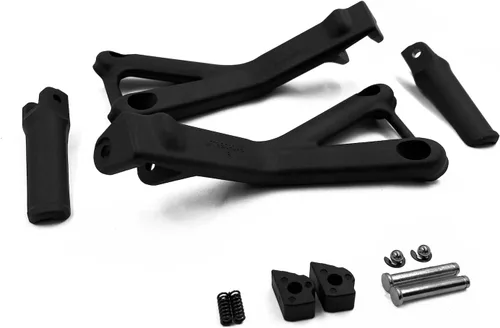 Vista 2 de Pedal de soporte de estribo del pasajero trasero negro compatible con Ducati Panigale V4/S 2018-2020 [P/N: MT390-049-BK]