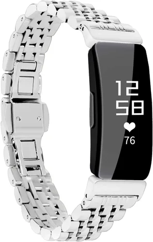 Vista 9 de Chofit Metal Bracelet Compatible with Fitbit Inspire/Inspire HR/Inspire 2 Bands, Stainless Steel Replacement Strap Wristband Accessories for Inspire