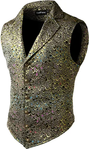 Vista 15 de VATPAVE Chaleco de traje victoriano para hombre, chaleco gótico steampunk Beige Negro