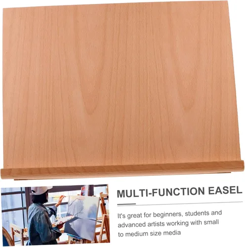 Vista 7 de COHEALI Caballete de mesa ajustable portátil 4k para tableta, caballete de mesa de madera, almohadillas antideslizantes plegables 3 modelo pequeño