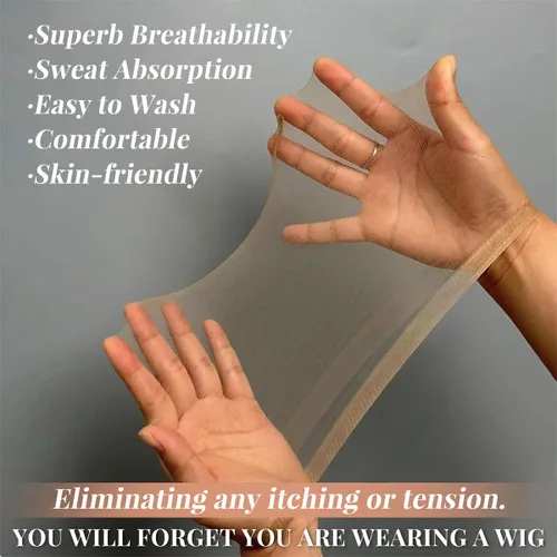 Vista 5 de Tinashe Invisable - Gorra de peluca HD, 4 unidades, alta transpirabilidad, ultrafina, elástica, calva para pelucas de encaje frontal