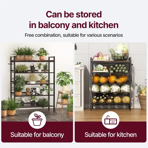 Vista 7 de Shoe Rack for Entryway, 5 Tier Black Metal Shoe Rack with Hooks and Adjustable Mesh Shelves, Shoe Shelf for Closet, Front Door Entrance, and Dorm