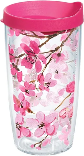 Vista 16 de Tervis - Taza transparente para café con tapa y diseño de cerezo japonés, 16 onzas