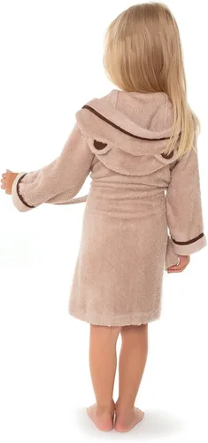 Vista 4 de Premium Soft Bath Robe for Toddlers Babies Kids - Rayon from Organic Bamboo Toddler Robe with Hood - Girls Robe Boys Robe