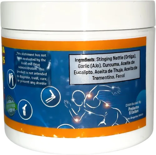 Vista 2 de Naturales Artritis Gel Ortiga Ortiga, Ajo Ajo, Aceite de Curcuma Thuja, Aceito de Eucalito 6.0oz