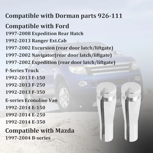 Vista 6 de Kit de reparación de cables de cierre de puerta de 8 piezas, compatible con Ford 1992-2013 F-series, 1992-2014 E-series, Ranger, Expedition