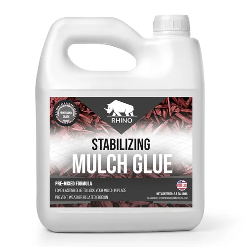 Vista 7 de Rhino Stabilizing Mulch Glue Advanced Mulch Binder for Landscaping Pea Gravel, Rubber Mulch and Straw Binder, Ideal para mantenimiento del paisaje