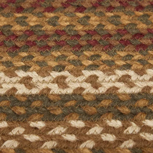 Vista 5 de VHC Brands Tea Cabin - Alfombra rectangular de yute rústico a rayas verdes con almohadilla para el suelo, 24 x 36 pulgadas