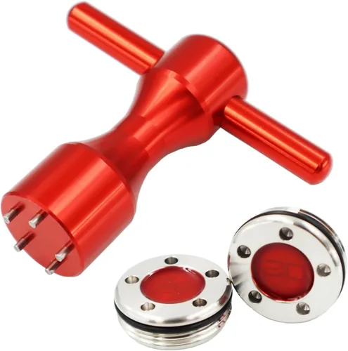 Vista 2 de 2 pesos personalizados de 0.71 oz + llave roja para putters Titleist Scotty Cameron, color rojo