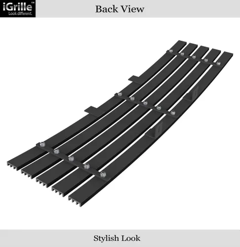 Vista 3 de APS Compatible con Ford F-150 2009-2014, parachoques inferior de aluminio cromado pulido de canal ancho con remaches de perno, pieza de parrilla