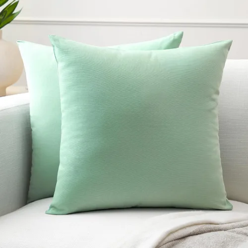 Vista 9 de Encasa XO Juego de 2 fundas de almohada de 12 x 12 pulgadas, color beige, sin rellenos, fundas de almohada de algodón para sala de estar, cama
