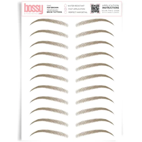 Vista 133 de Brows by Bossy Tatuaje temporal para cejas 8 colores y 6 estilos adhesivos impermeables para cejas, tatuajes falsos para el cabello como pelar