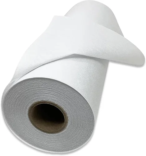 Entretela fusible de peso medio blanca no tejida - Plancha sobre interfaz de 12" x 25 yardas para manualidades, acolchado, costura, solapas de
