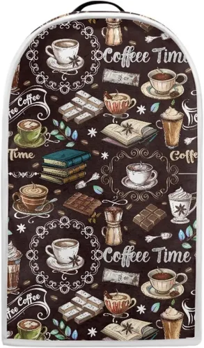 Vista 8 de Talayituse Aztec Tribe Geometric Daisy Print Blender Dust Cover, Fingerprint Protection Cover for Stand Mixer or Coffee Machine, Home Kitchen