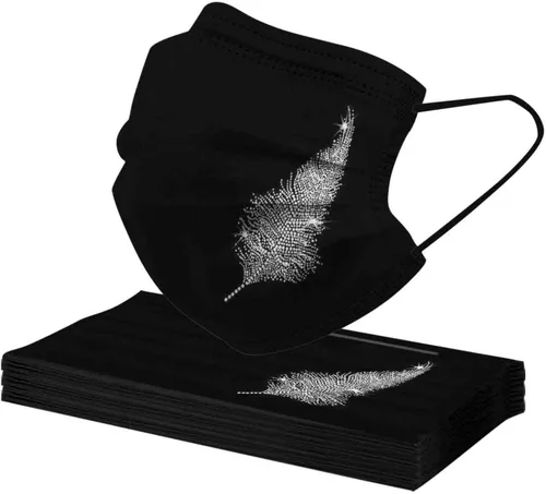 Vista 3 de 50 mascarillas desechables de mariposa para adultos, transpirables, desechables, diseños de mariposas (Estilo-17)