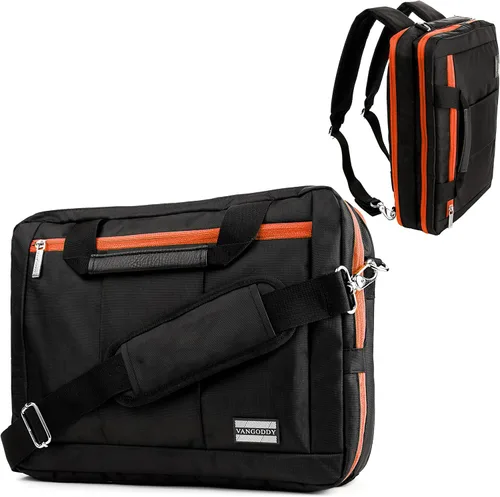 Vista 10 de Vangoddy El Prado 3 en 1 10" 12" Mochila bandolera para portátil (morado negro)