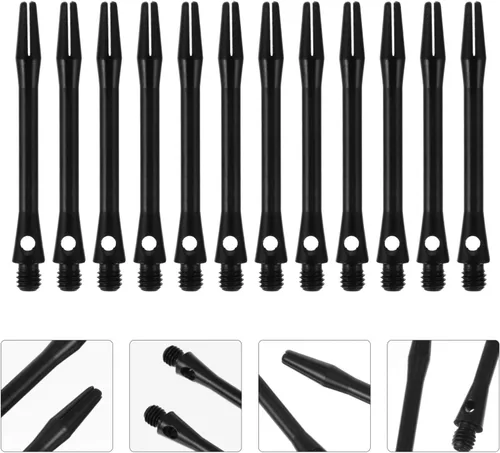 Vista 6 de WINOMO Juego de 12 tallos de dardos de aleación de aluminio de 1.772 in, juego de puntas de metal de dardos, ejes de dardos de aluminio de rosca 2BA