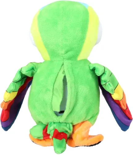 Vista 5 de La Granja De Zenon - Pepe Interactivo Loro 20CM - Peluche Musical - Repetir, Caminar y Tocar Canciones - El Reino Infantil