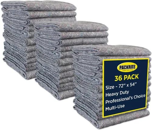Vista 8 de Mantas móviles de 72 x 40 pulgadas, almohadillas acolchadas para muebles, mantas de embalaje, paquete de 2