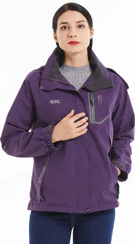 Vista 6 de Chaqueta de lluvia Diamond Candy para mujer con diseño para senderismo impermeable y ligera con capucha