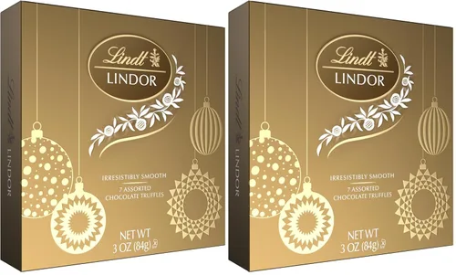 Vista 25 de Lindt Lindor - Trufas de chocolate extra oscuro 60 %, caramelo de chocolate negro con centro de trufa suave y derretida, ideal para regalar, 5.1