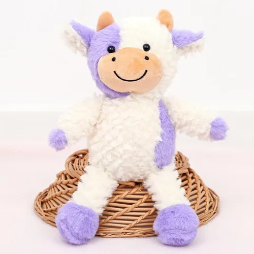 Vista 16 de YUKOUQIAN Juguete de peluche de vaca de vaca de 11.8 pulgadas para niñas y niños (soporte vaca marrón1)